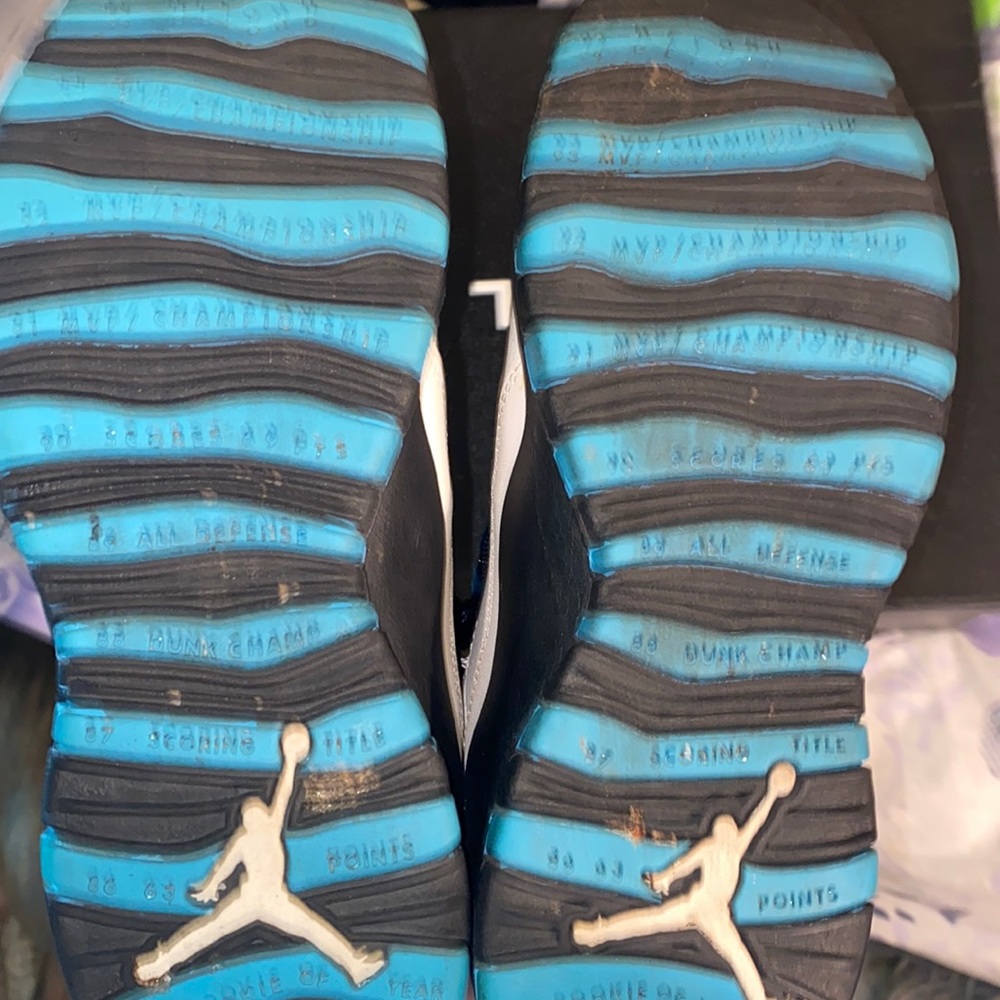 Air Jordan 10 black/white/blue size 5 - Picture 5 of 7